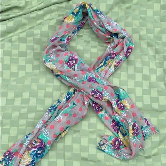 BP Lightweight Floral and Polka Dot Scarf - Picture 3 of 3